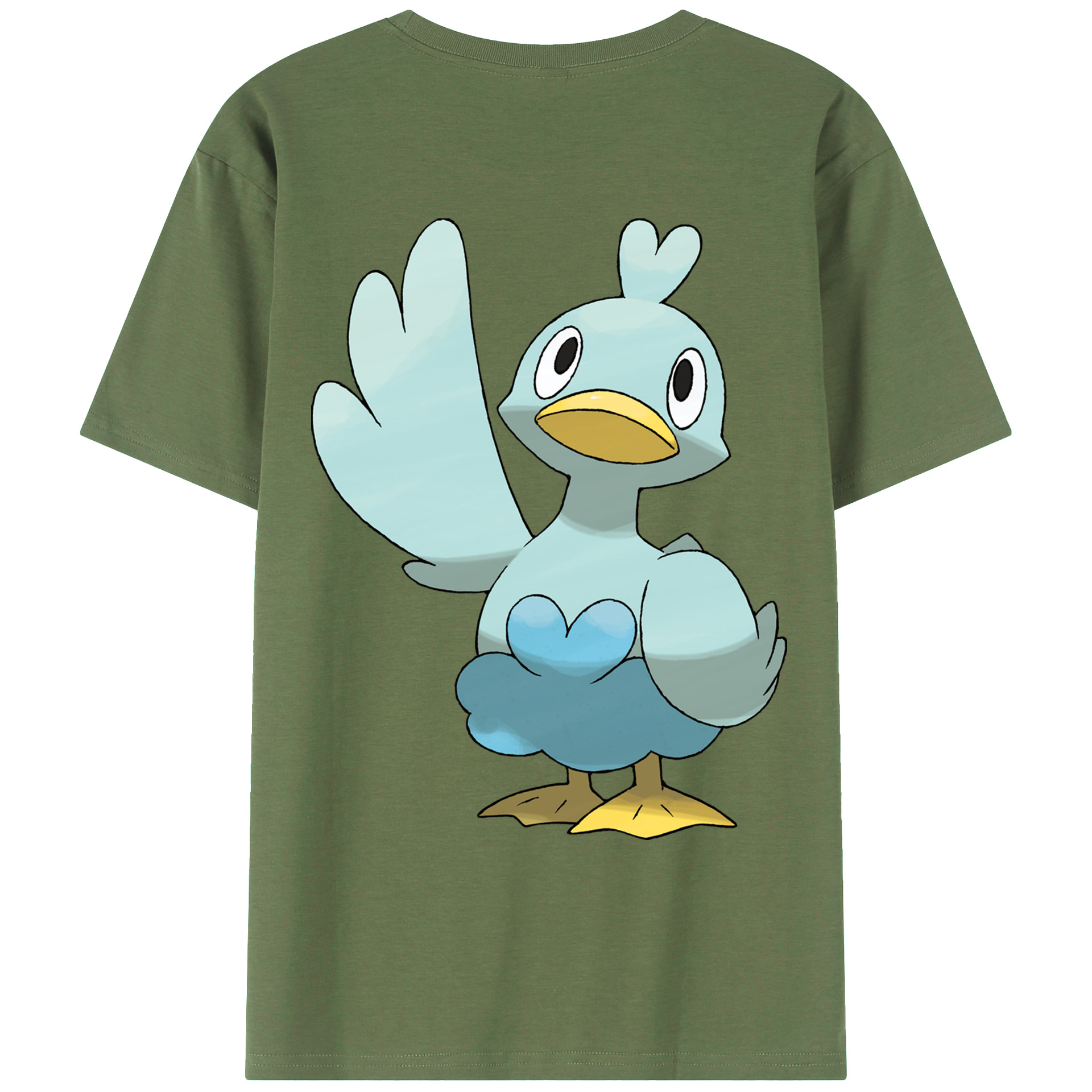 （画像用） ポケットモンスター Pokémon 綿100％ メンズ半袖Tシャツ（バックプリント） 通気性